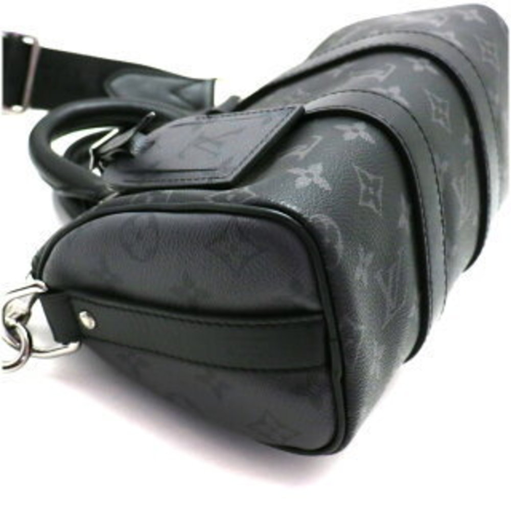 Louis Vuitton Keepall Bandouliere Bag Monogram Eclipse Leather Black - Picture 5 of 8